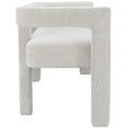 thumbnail image 4 of Maklaine Contemporary Rounded Back Cream Boucle Fabric Bench, 4 of 5