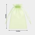 thumbnail image 3 of Efavormart 100 Pack Mint Organza Drawstring Gift Bags, 6" x 9" – Wedding Party Favor Bags, 3 of 4
