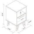 thumbnail image 4 of Manhattan Comfort Doris 1 Drawer Nightstand in White, 4 of 4
