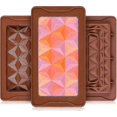 thumbnail image 1 of 3-Piece Detachable Silicone Mold for Chocolate Candy Bars, Wax Melts - Deep Pyramid Shapes, Large, 1 of 5