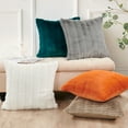 thumbnail image 6 of Home Soft Things Shaggy Wavy Faux Fur Pillow Covers, 1 piece, 20"x20", Burnt Orange, 6 of 8