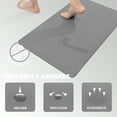 "PABUBE Quick Dry, Super Absorbent Bath Mat, 17""x32"" & 17""x43"" Thin Bathroom Rug Set, Grey