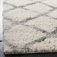 thumbnail image 3 of SAFAVIEH Berber Abel Geometric Shag Area Rug, Cream/Gray, 5'3" x 7'6", 3 of 8