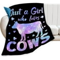 thumbnail image 2 of Cow Blanket Sky Cow Fleece Throw Blanket Fuzzy Plush Super Soft Warm Cute Cow Decor Stuffed Animal Bedding Blanket Gifts for Boys Girls Kids Adult Men Women 50"x60", 2 of 6