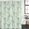 thumbnail image 2 of Green Leaves Shower Curtain, Waterproof Shower Curtains for Bathroom, Summer Tropical Plants Botanical Silhouettes Washable Fabric Bathtub Curtain Set Bath Decor with 12 Hooks Stall 36"x72", 2 of 8
