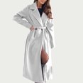 thumbnail image 2 of UPPADA Women's Wool Blend Trench Winter Jackets Mid Long Warm Pea Coats Dressy Casual Double Breasted Overcoat Ladies Trench Coats White,XXL, 2 of 8