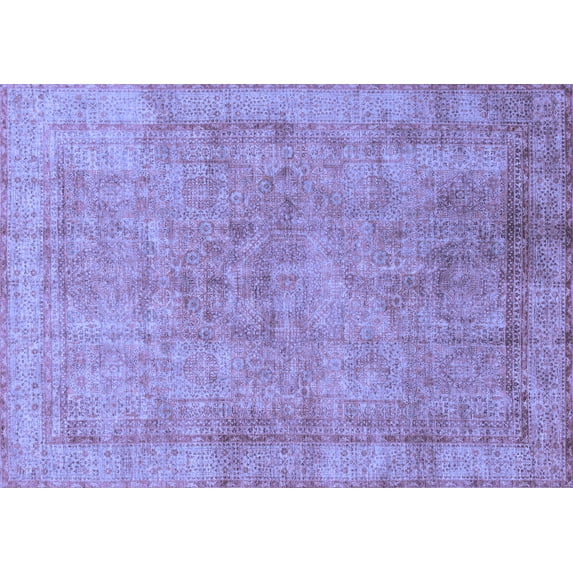 Ahgly Company Indoor Rectangle Abstract Blue Modern Area Rugs, 7' x 9'