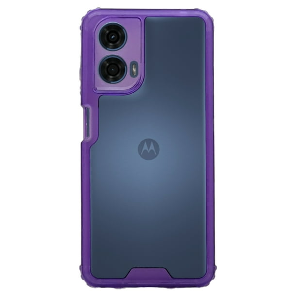 Funda Otter 360 Contonor De Color Uso Rudo Para Moto G24/ G04 Morado Más 2 Micas De Cristal
