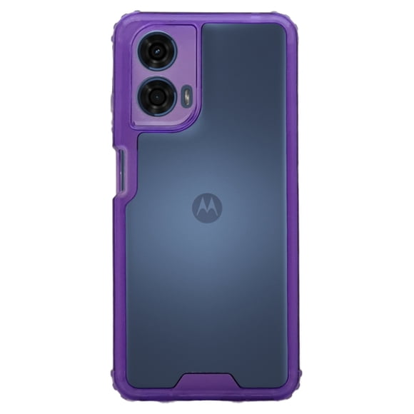 Funda Otter Cely Vesmir 360 Contonor de Uso Rudo Para Moto G24 Power Morado con 2 Micas de cristal