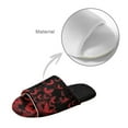 thumbnail image 4 of FUIALDOLG Red Bats Halloween Print House Slippers for Women with Arch Support Comfortable Cotton Indoor Slippers Slip on Open Toe Home Shoes, Size 7.5-8.5, 4 of 7