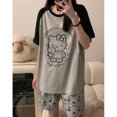 thumbnail image 4 of Pyjamas Printemps et Automne 2024 pour Femmes Col Rond Ample Mignon Hello Kitty service à Domicile Pantalon à Manches Longues Deux Pièces en Gros, 4 of 7