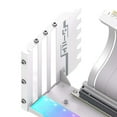 thumbnail image 2 of Vertical GPU Mounting Bracket with 15cm PCI-E 4.0 X16 Riser Cable (White Bright), 2 of 6