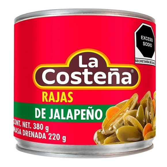 Rajas de jalapeño La Costeña en escabeche 380 g