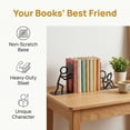 thumbnail image 5 of Unique Bargains 2Pcs Decorative Metal Minimalist Humanoid Book Ends Black 3.1*2.5*7.7inch, 5 of 5
