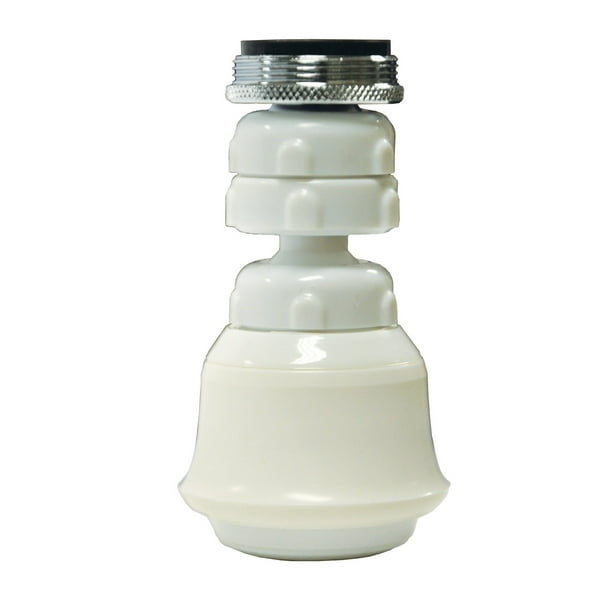 Aireador de agua para grifo Danco de doble rosca, giratorio, color blanco