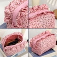 thumbnail image 5 of OCCOA Lace Floral Pen Bag Large Capacity Suitable for Outdoor Travel Handbag Makeup Bag Three-Dimensional Storage Pouch for Stationery Cosmetics, E, 5 of 5