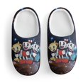 thumbnail image 3 of Cuphead Mugman Adventure Kid's Cotton Slippers Winter Warm Soft Plush Slippers with Rubber Sole Non-Slip Indoor Outdoor Slip on Shoes Fluffy House Slippers For Boys Girls Teen, 3 of 8