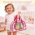 thumbnail image 5 of Chuvikid 20Pcs Baby Doll Accessories Set with Carry Handbag for Storage-Feeding Set,Pacifier,Bottles,Bowl Spoons,Dolls Feeding Kit for Kids Girls Party Gift Aged 3-12, 5 of 8