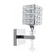 thumbnail image 5 of 2x lámpara de pared de estilo moderno soporte de luz colgante de cristal con interruptor de encendido lámparas de pared de cristal casquillo E14 plateado, 5 of 5