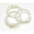 thumbnail image 1 of Live Life Set of 12 Plastic Snap Shower Curtain Hooks - Frosty Clear, 1 of 2