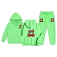 thumbnail image 5 of Tfken Girls Child Toddler Outfit Sets Comfy Soft Holiday Daily Girls Hoodie Sweatshirts With Pants Set Winter Comfortable Bowknot Graphic Children Lightweight Outfit Size 2-3 Years, 5 of 7