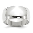 thumbnail image 4 of 14K White Gold 10mm Half Round Band Ring Size 12.5, 4 of 7