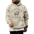 thumbnail image 2 of Tiweut Christian Hoodies He Left The 99 To Find Me Sweatshirt Jesus Bible Verse Hoodies For Men Faith God Hooded Pullover,A-Beige,Beige, 2 of 3
