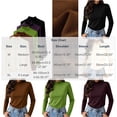 thumbnail image 7 of Aezemi Women High Neck Shirts Long Sleeve Lightweight Fashion Comfy Winter Fall Home Outerwear Tees Pullover Trendy Casual Soft All Match Tops M, 7 of 7