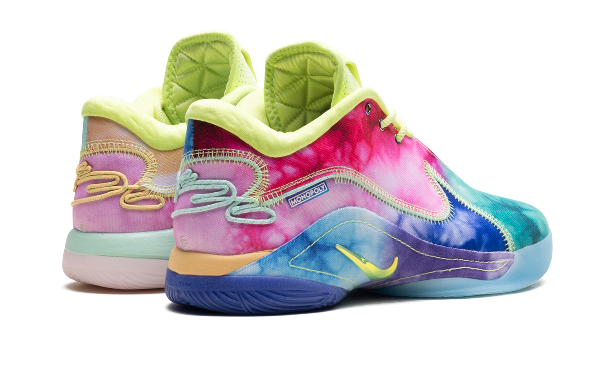 NIKE MENS LeBron 22 "What the Monopoly Tie-Dye (Translucent Outsole)" HV8080 300 from Stadium Goods