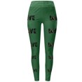thumbnail image 3 of Jjayotai Women's Stretchy Leggings, Love Football Tights, Buttery Soft Inseam Gym Yoga Pants, Cozy Stylish Tights Trousers Green XXL, 3 of 3