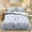 Blue Watercolor Leaf Floral, variant on Xixirimido Duvet Cover Set Full Size, Comforter Cover Durable Duvet Cover Sets, Soft Bedding Set Includes with 3 Piece-2 Pillowcases & 1 Duvet Cover, Cottagecore Sunflower Mushroom