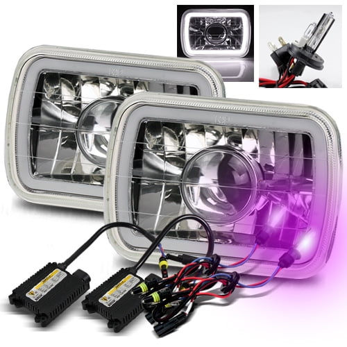 Modifystreet 12000K H42 HID + HiPower White LED 3DHalo Tube H6014