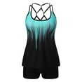 thumbnail image 3 of Dnzceghtig Tankini Trajes de baño para mujer Trajes de baño retro Dos piezas Ropa de natación modesta Camisetas sin mangas deportivas con pantalones cortos XL, 3 of 6