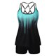 thumbnail image 3 of Trajes de baño tankini Dnzceghtig para mujer, trajes de baño retro de dos piezas, ropa de baño modesta, camisetas sin mangas deportivas con pantalones cortos XL, 3 of 6