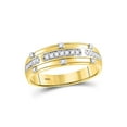 thumbnail image 3 of FB Jewels 14kt Yellow Gold His Hers Round Diamond Solitaire Matching Wedding Set 3/4 Cttw, 3 of 4