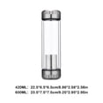thumbnail image 2 of Bewildely Botella de agua Filtro de acero inoxidable Beber Colador de té de viaje al aire libre Infusor Vidrio de doble pared 420ML Deportes para el hogar Teteras Color Acero 600ml Bewildely HA081742-02, 2 of 6