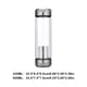 thumbnail image 3 of Ounissouiy Botella de agua Filtro de acero inoxidable Beber Colador de té de viaje al aire libre Infusor Vidrio de doble pared 420ML Deportes para el hogar Teteras Color Acero 600ml Ounissouiy HA081742-02, 3 of 6