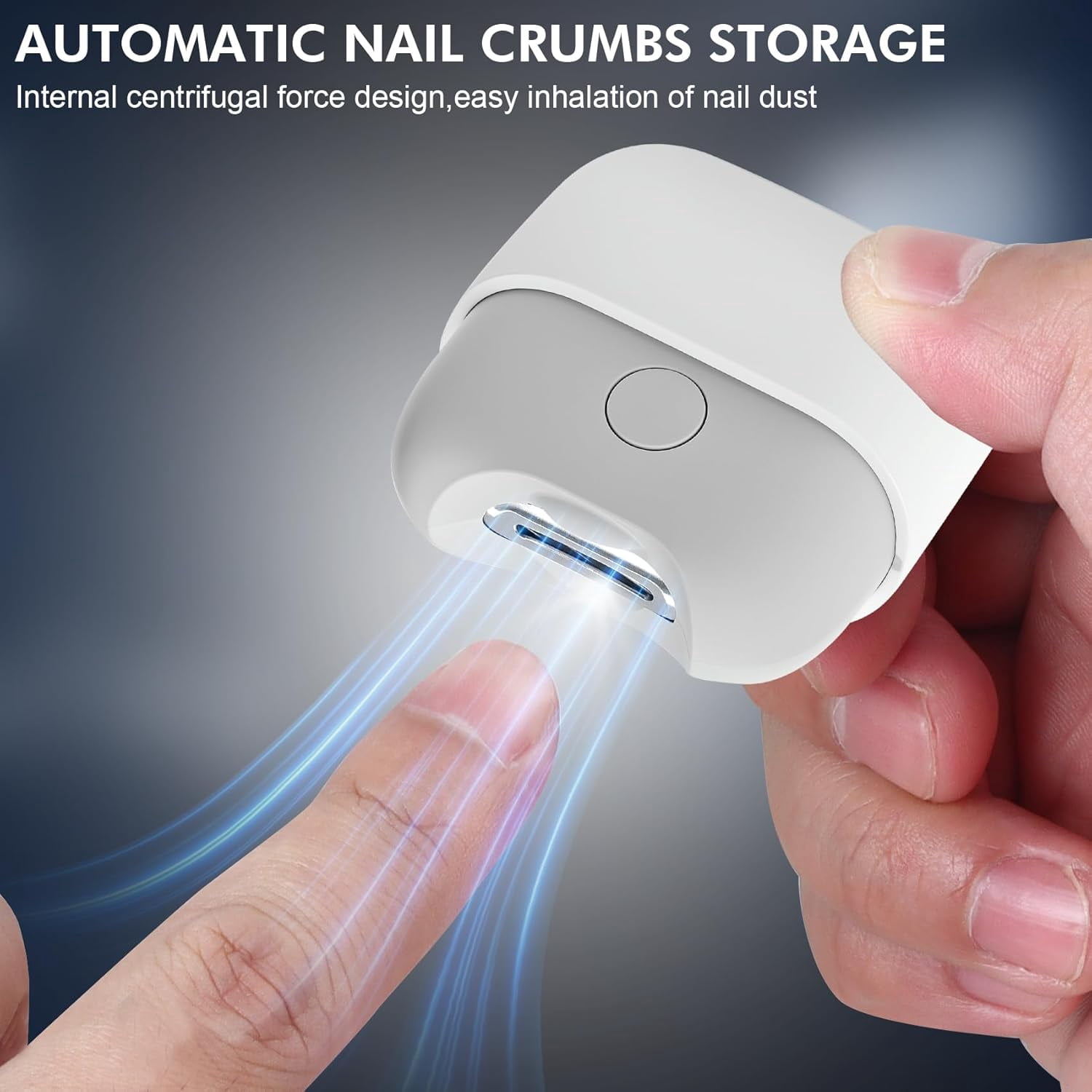 Aorsher 2 Speeds Automatic Nail Clipper, Multi-Function Electric Nail Clipper with Light and Nail Chip Storage, Rechargeable Electric Nail Clipper  for Babies, Adults and Seniors
