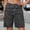 Dark Gray, variant on Bermuda Baggy Jean Shorts Casual Loose Fit Wide Leg Knee Length Denim Shorts with Elastic Waist Blue