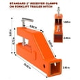 thumbnail image 2 of Clamp on Trailer Hitch Receiver for Front End Loader Bucket Compatible with Deere Bobcat Skid Steer Tractor, 2 of 7