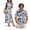 Blue Palm Trees, variant on His and Hers Matching Outfits Mens Floral Button Down Shirt Womens Hawaiian Dresses Round Neck Split Long Maxi Dress Button Up Shirt Matching Tropical Outfits for Couples Woman XL