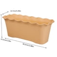 thumbnail image 2 of Rectangle Planter,12" Plastic Window Planter,Wave Ruffled Edge Flower Boxes Slot Home Garden Practical Flower Pots,Balcony Herb Planter Indoor Succulent Cactus Vegetable Pot(White), 2 of 4