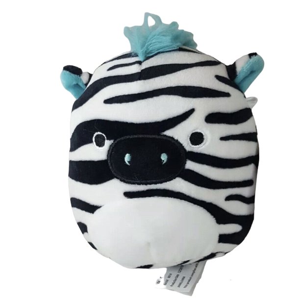 Squishmallow Zeke the Zebra Teal Mane 5" Plush