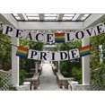 thumbnail image 2 of Peace, Love, Pride Banner - Gay Pride Flag Themed, Rainbow Colored - Gay, Lesbian, LGBT Party Decoration, 2 of 3