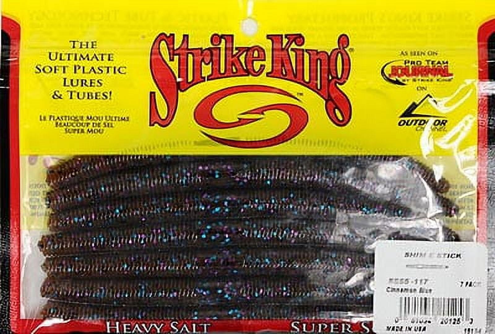Leurres Strike King Shim E Stick 7 Pièces 5 Pouces - Watermelon Red Flake