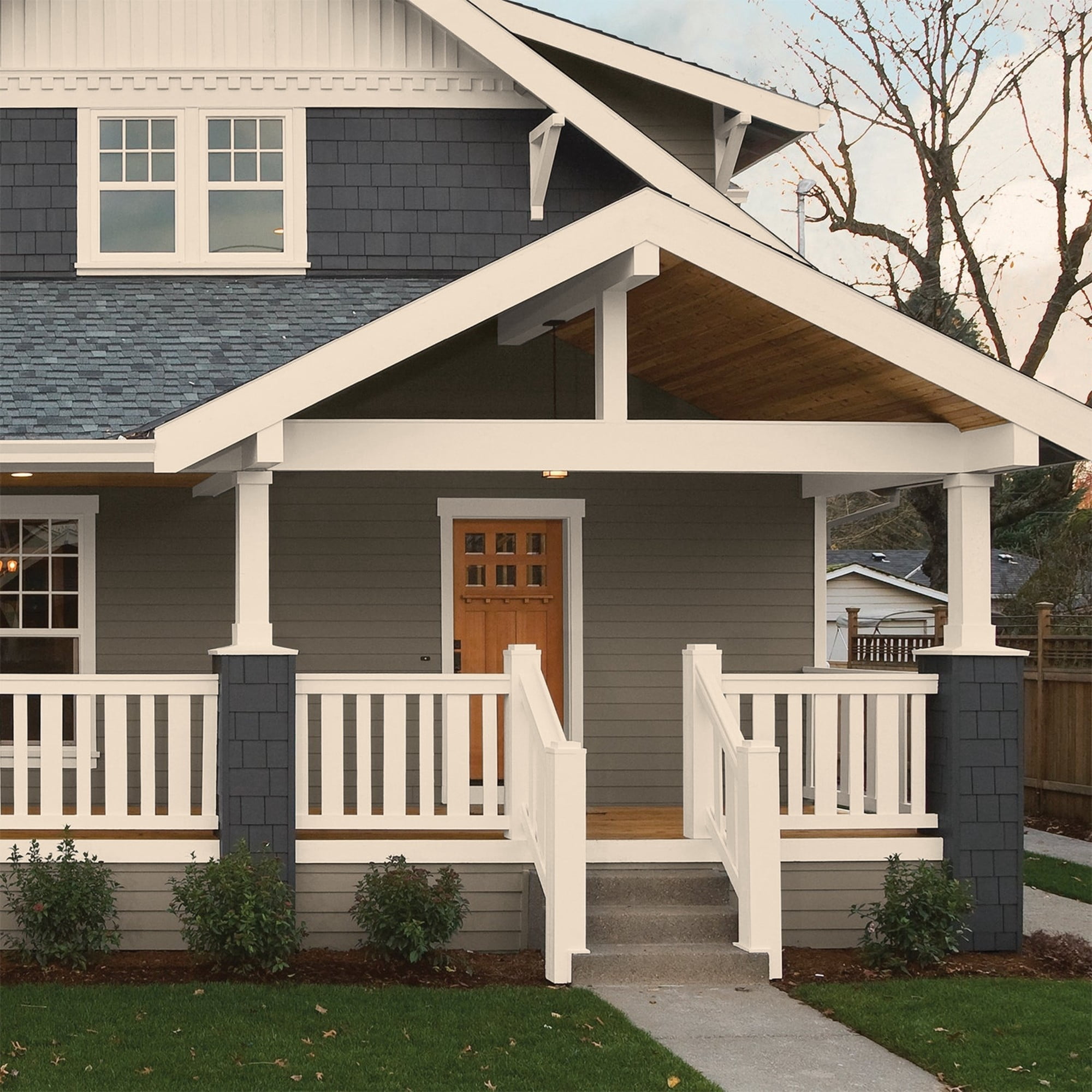 Glidden One Coat Oatmeal Cookie / Beige Semi-Gloss Exterior Paint with Primer, 5 Gallon