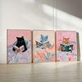 thumbnail image 2 of [Cute Cats] 3pcs Set Unframed Art Decor Posters | Modern Minimalist | Trendy Canvas Prints | Ideal for Bedroom, Office, Dorm, Apartment, Living Room, Home Decor, 2 of 4