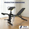 thumbnail image 2 of Multifunctional Adjustable Weight Bench for Full Body Workout -Dumbbell Bench  with Thick Padded Seat & Backrest for Home Gym Strength Training,396 Lbs Weight Capacity, 2 of 6