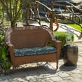 thumbnail image 3 of ARDEN Outdoor Wicker Settee Cushion 41.5 x 18, Sapphire Aurora Blue Damask, 3 of 11