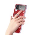 thumbnail image 2 of Allytechgroup Glitter Bling Case for Samsung Galaxy Z Flip 4, Ring Holder Slim Fit Soft TPU Anti-Scratch Bumper Shockproof Luxury Phone Case for Girls Women, Red, 2 of 11